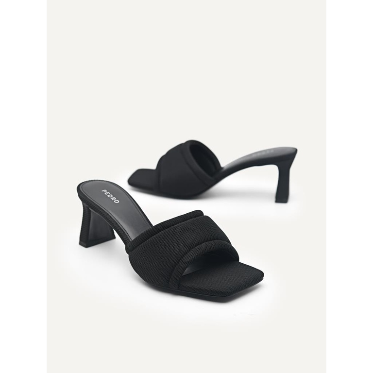 SANDAL HEEL PEDRO HEELS WANITA ORIGINAL BRANDED TERBARU HITAM PW060