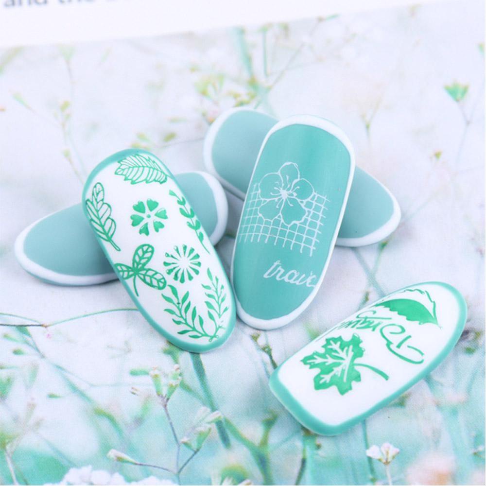 Timekey 1pc Plat Stempel Kuku Motif Bungakupukupugeometri Untuk DIY Nail Artmanicure A1K5