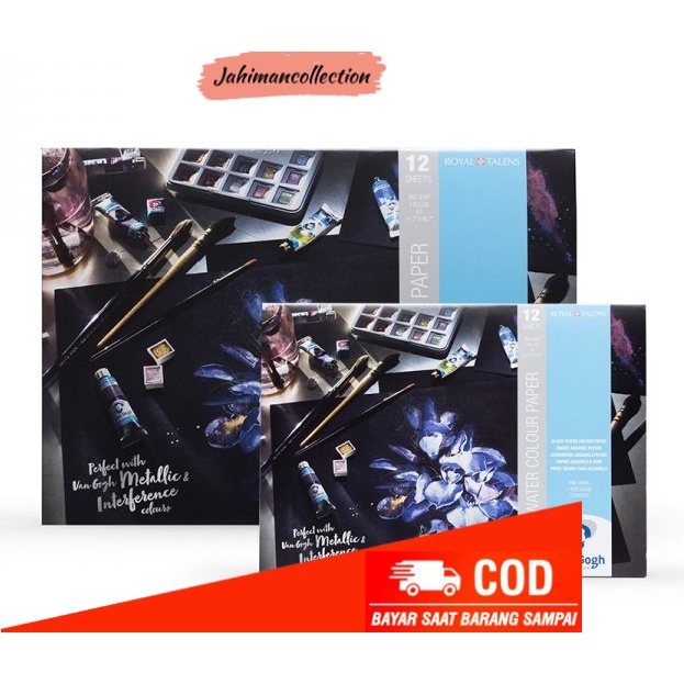 

✨ BISA COD ✨ Van Gogh Black Watercolor Paper Pad A4 / A3 - A4 size