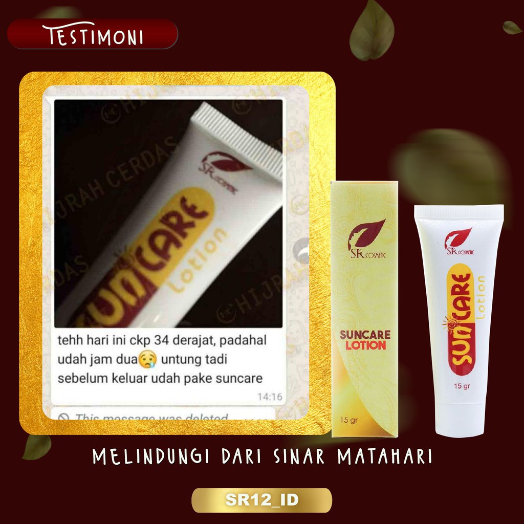 SUNCARE SR12 SPF 25 / SUN CARE SR12 / MELINDUNGI KULIT DARI SINAR UV A &amp; UV B