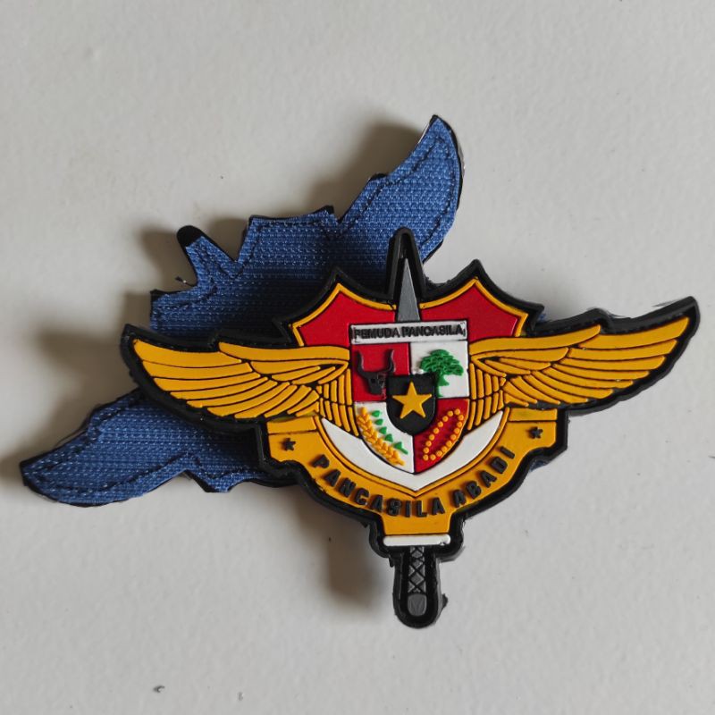 Patch rubber LOGO WINGS PEMUDA PANCASILA/tempelan karet emblem velcro