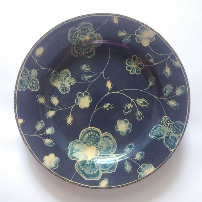 Indigo Batik Salad ( piring makan/hias)