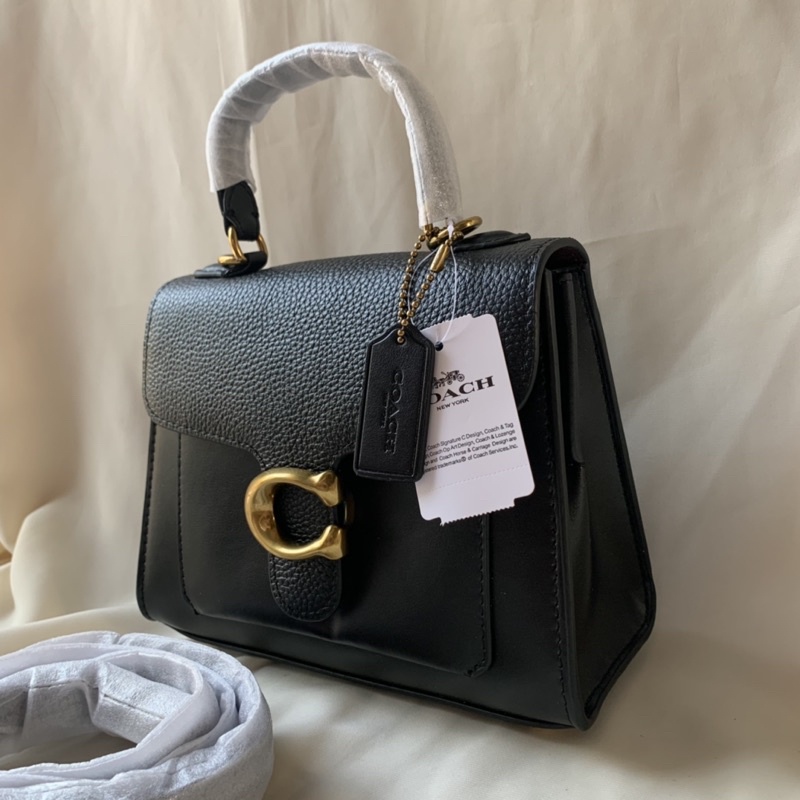 COACH TABBY TOP HANDLE 20 IN CROSSBODY BAG -Black
