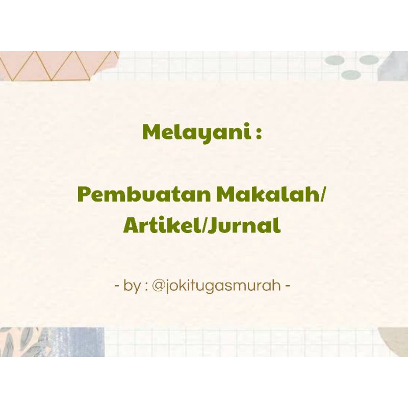 Pembuatan Makalah Kuliah