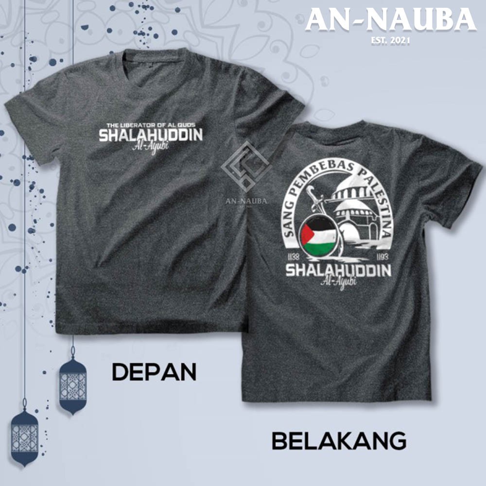 Kaos Dakwah Islami Palestina Salahuddin Sang Pembebas Jerusalem / Baju Santri Muslim [AN 6507]-3