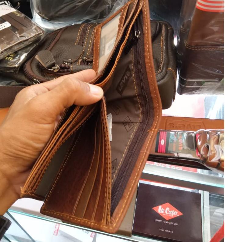 ❃BIR29❃ Dompet Kulit Pria Super Premium Lipat 3Dimensi levis 5022 polos Original Genuine Leather ℡