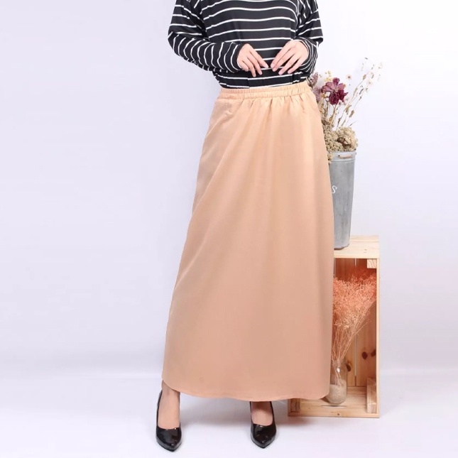 Rok polos panjang / rok polos / rok skirt / rok muslim panjang / bawahan wanita