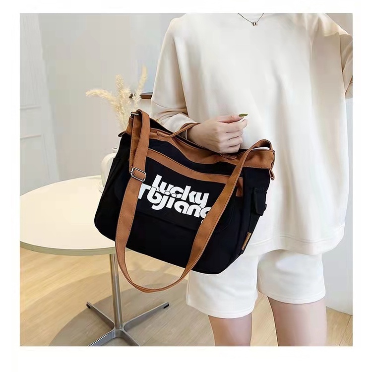 BJ64223 - BEIGE/BLACK/BROWN/KHAKI - TAS JINJING TOTEBAG HANDBAG SLEMPANG SERBAGUNA WANITA FASHION IMPORT MODIS ELEGAN TERMURAH TERLARIS TERBARU BAGSTORE JAKARTA TAS BATAM ZC4223