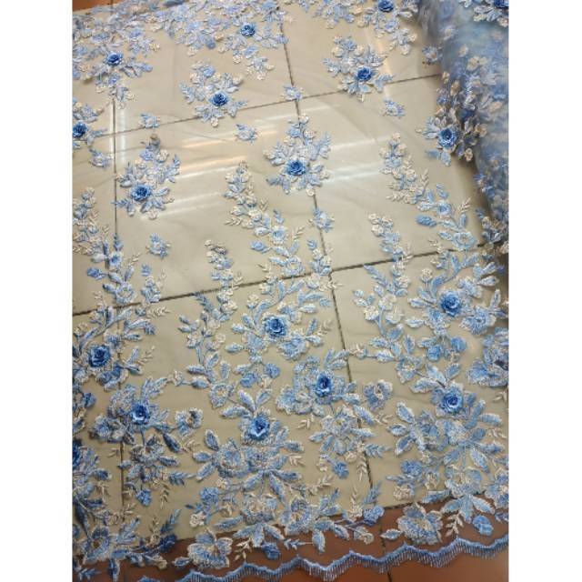 Bahan Kain Tulle 3D Gradasi
