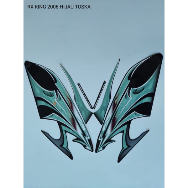 striping motor RX King tahun 2006 warna hijau tosca