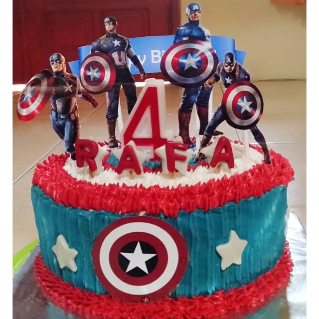  Kue  ulang tahun  anak  laki laki kaptain Amerika Shopee 