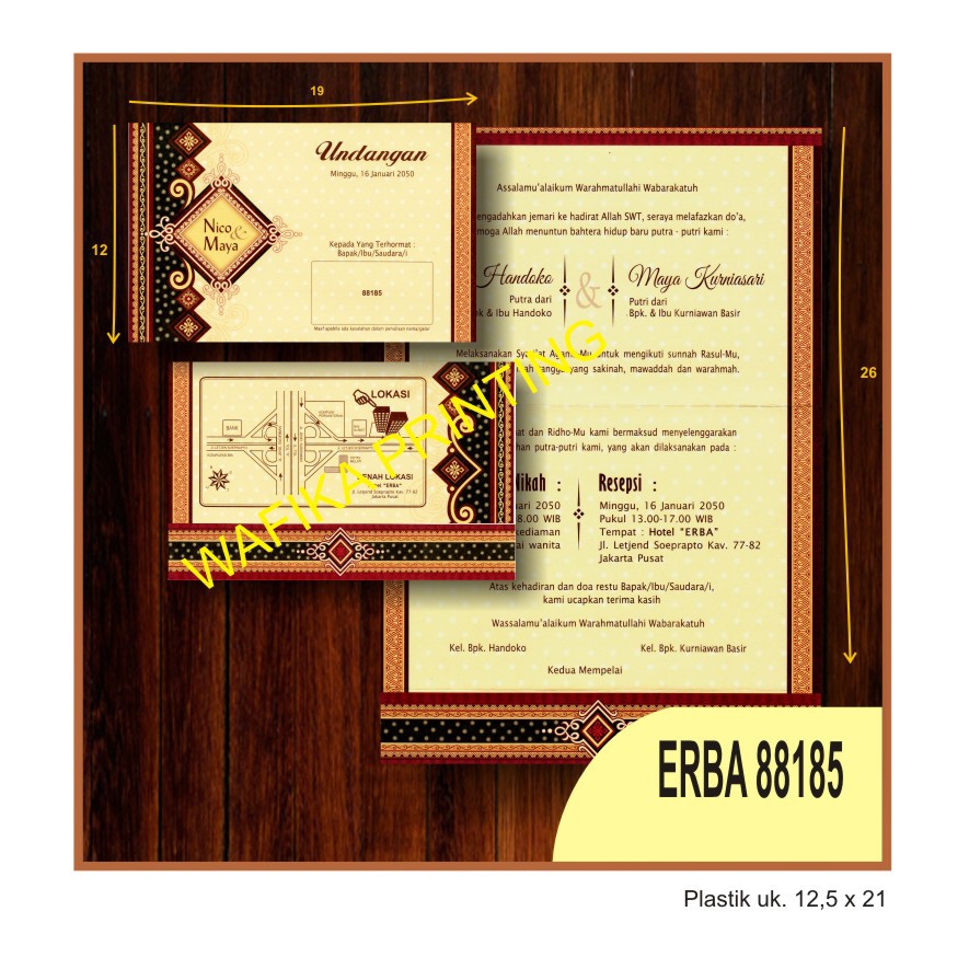 UNDANGAN NIKAH ERBA 88185