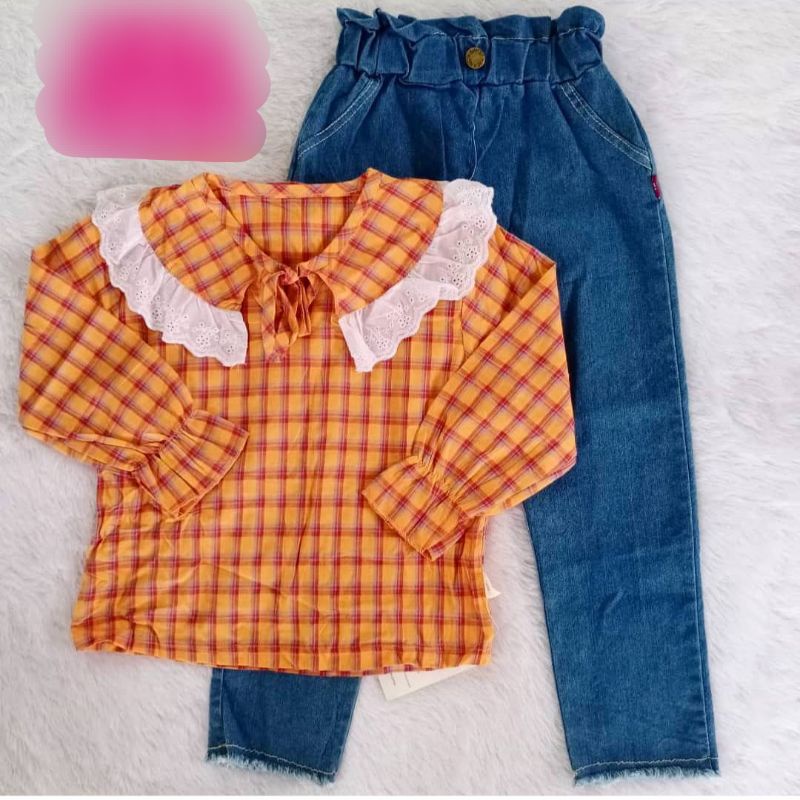 setelan baju import anak cewek 2-5Tahun