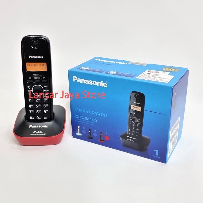 Panasonic Cordless Phone KX-TG3311 Telepon Wireless Panasonic KX-TG3311 - Red