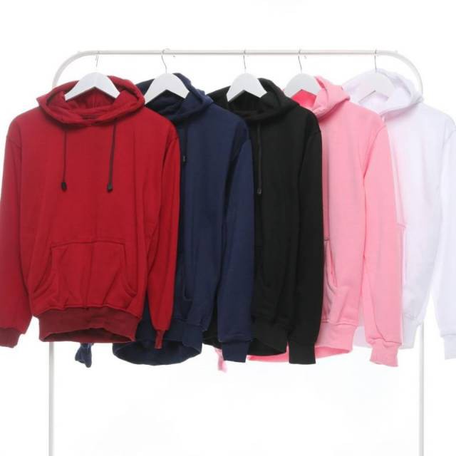 JAKET HOODIE NATURAL POLOS UNISEX ABU MUDA [SATUAN]