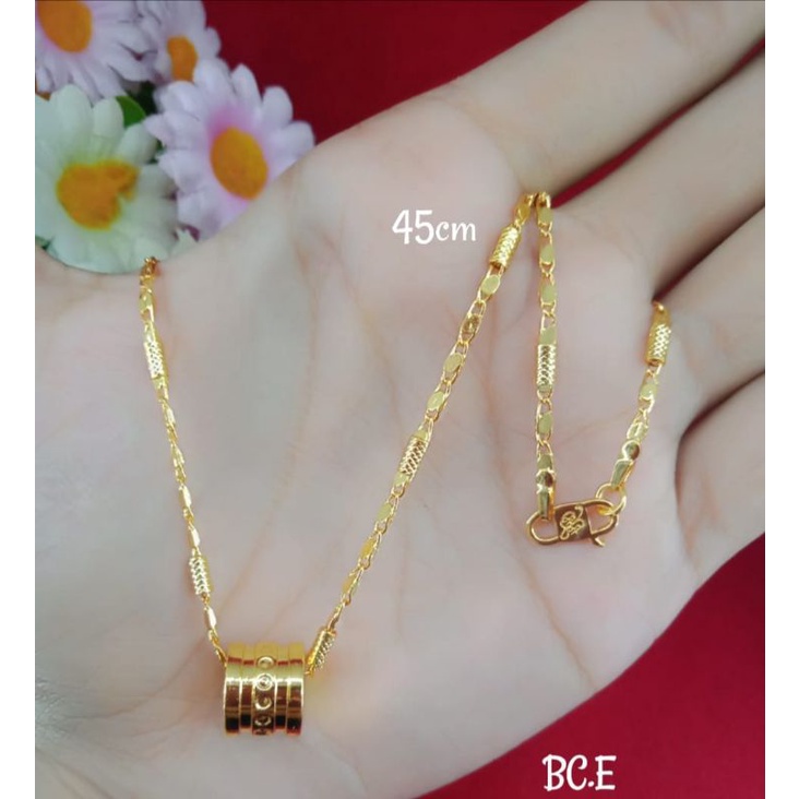 Kalung aksesoris/perhiasan wanita emas muda kadar 35%