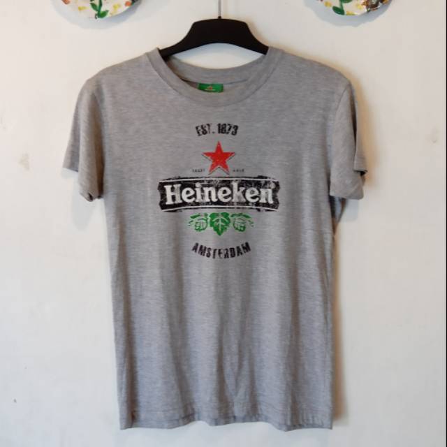 Kaos pendek Heineken second bekas thrift preloved