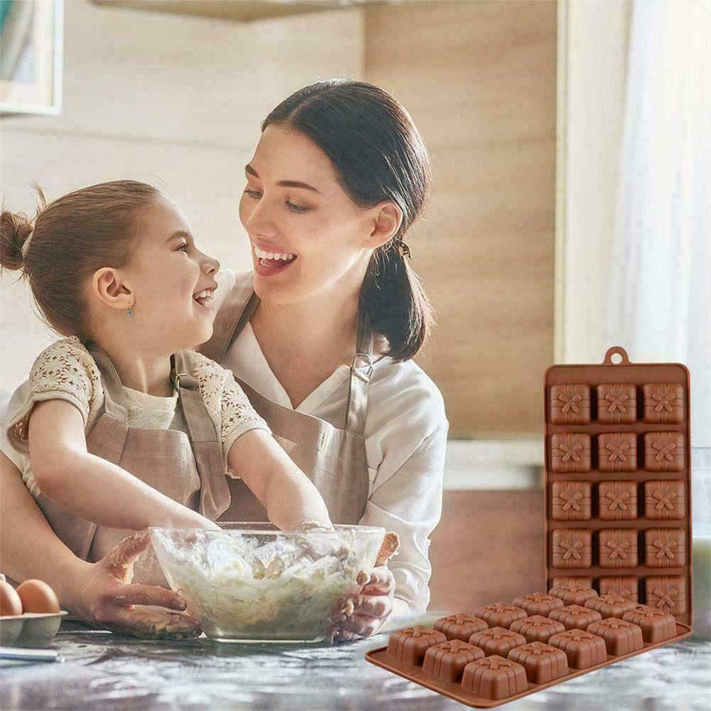 Solighter Cetakan Coklat Permen Brownie Silikon Dessert Masak Baking Tools