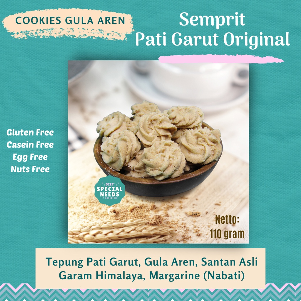 

Semprit Pati Garut Original - Gluten Free, Egg Free, Refined Sugar Free - Diet Special Needs