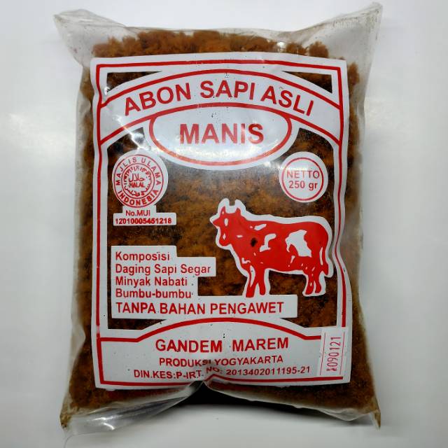 

Gandem Marem Abon SAPI 100/250gr Halal Non MSG