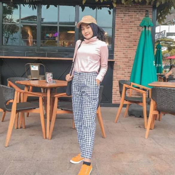 TERLARIS TARTAN PANTS BAGGY PANTS WANITA ZARA PANTS ..
