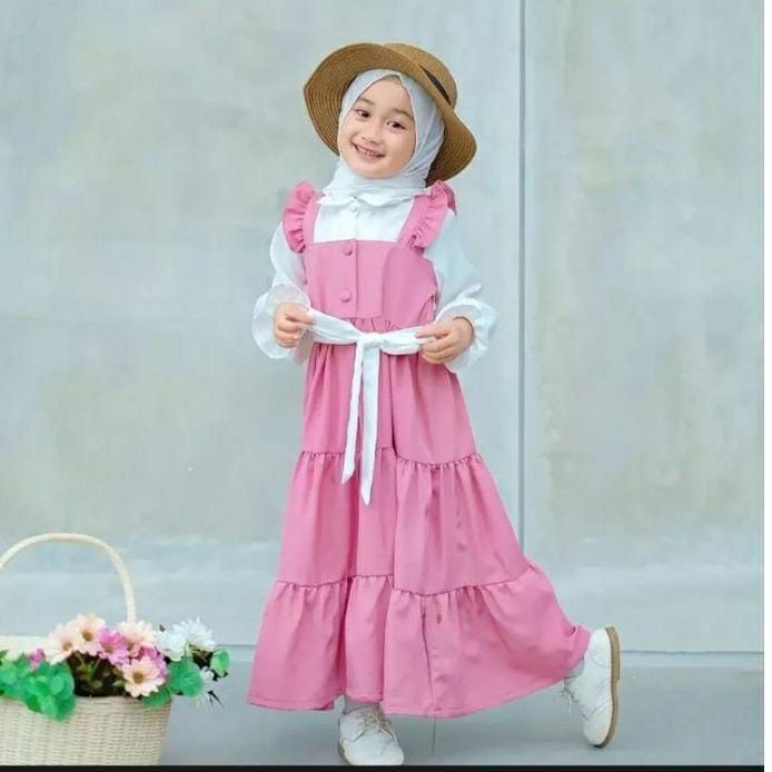 Gamis Anak Lyvia Dress / Dress Anak Muslim / Baju Anak Perempuan Termurah 2023