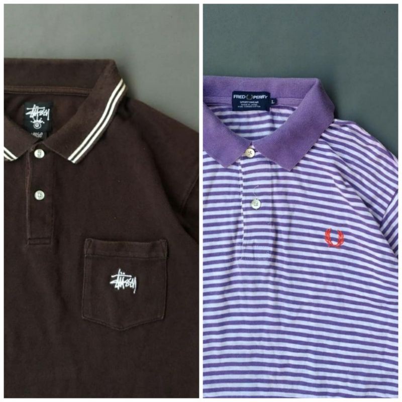 Paket borongan Polo Fred Perry STUSSY Original second Preloved