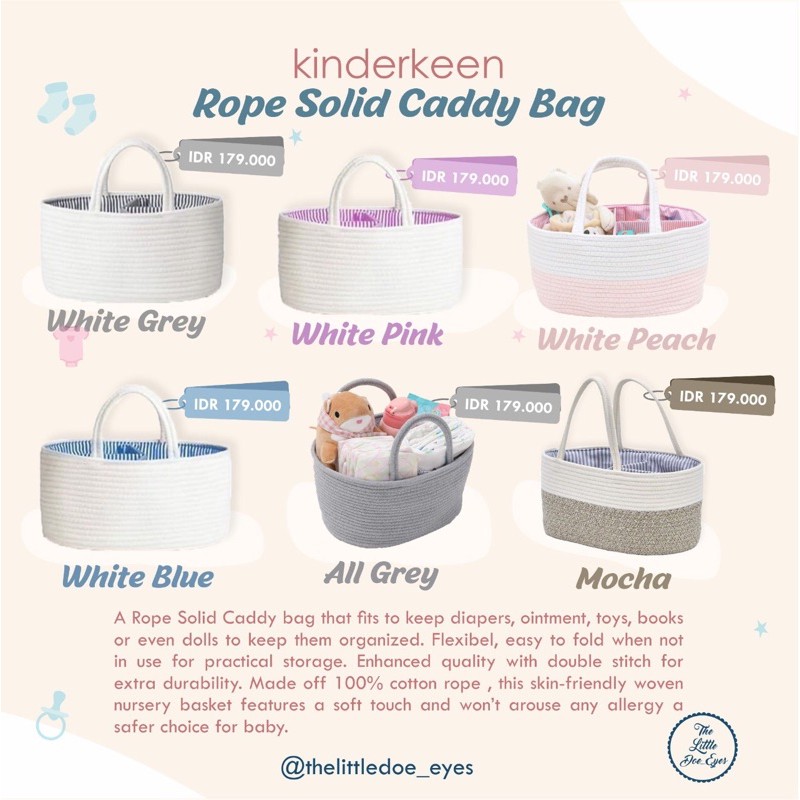 [READY] Kinderkeen Multipurpose / Canvas / Rope Solid  / Rope Braided Caddy Bag