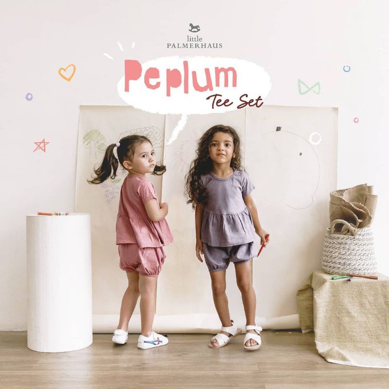 Little Palmerhaus PEPLUM SET / Setelan Baju Anak Perempuan