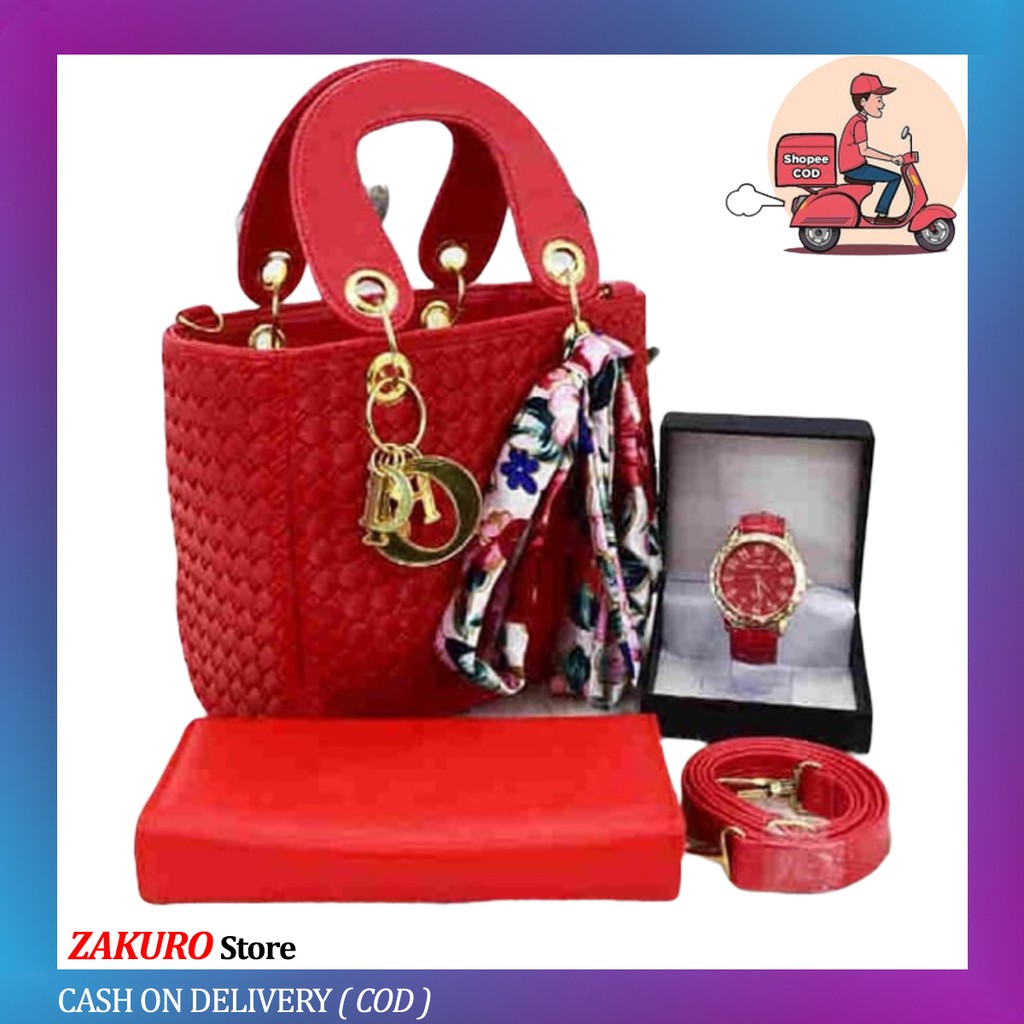 Sophie Paris Tas Selempang Wanita Alaqua Maroon T5624M2 i.204812 P9S8 Tas Batam t Tebal Korea K