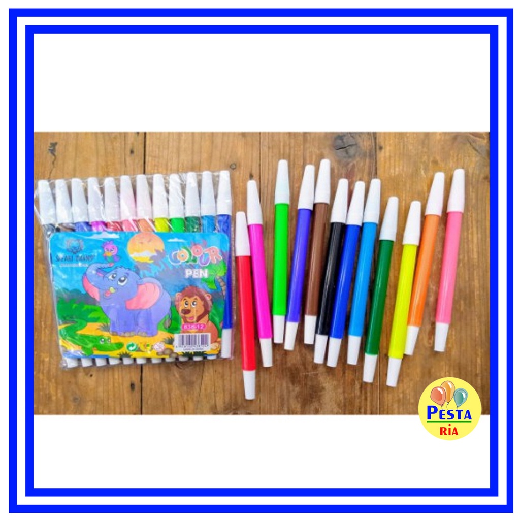 

Murah!! (12Pcs) Spidol warna, Colour pen isi 12, spidol mewarnai, spidol warna safari