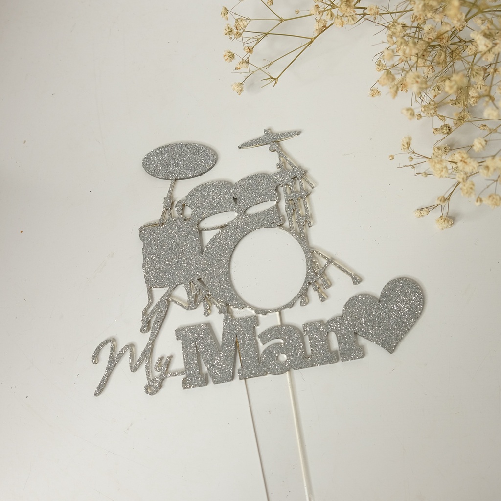 Cake Topper Happy Birthday Tema Alat Musik