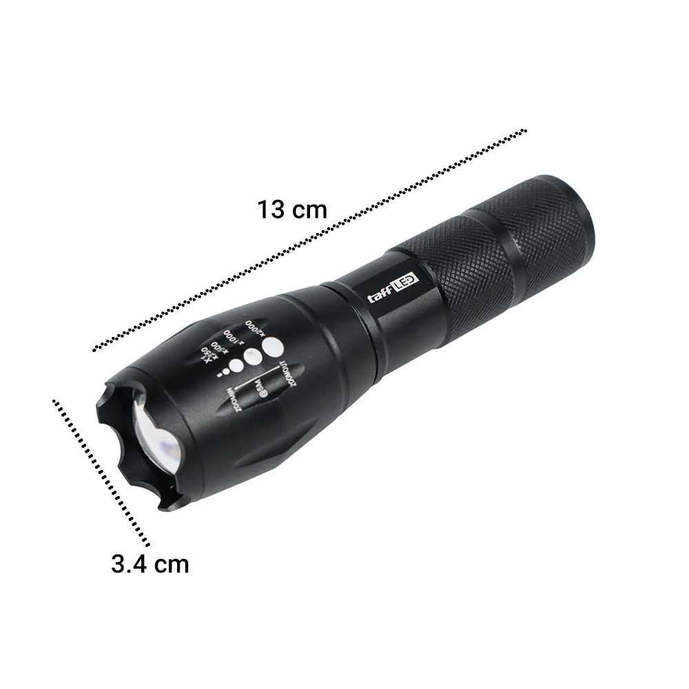 Senter LED USB Rechargable XML-T6 10000 Lumens TaffLED - E18u