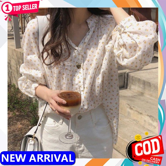 Elisa -Blouse Wanita -Blouse Lengan Panjang Terbaru -Blouse Lengan Balon - Kemeja Blouse - Blouse Ko