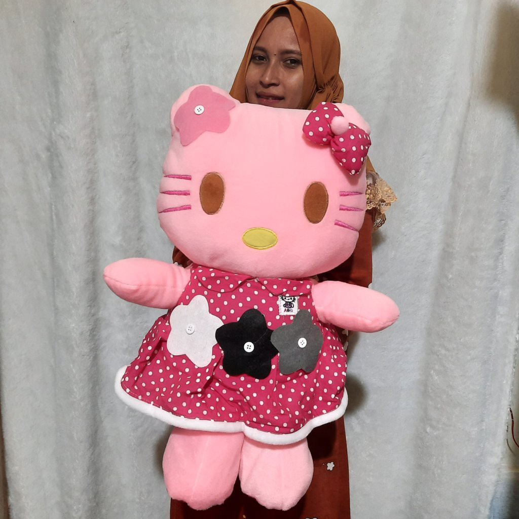 Boneka hello Kitty polkadot pita XL murah