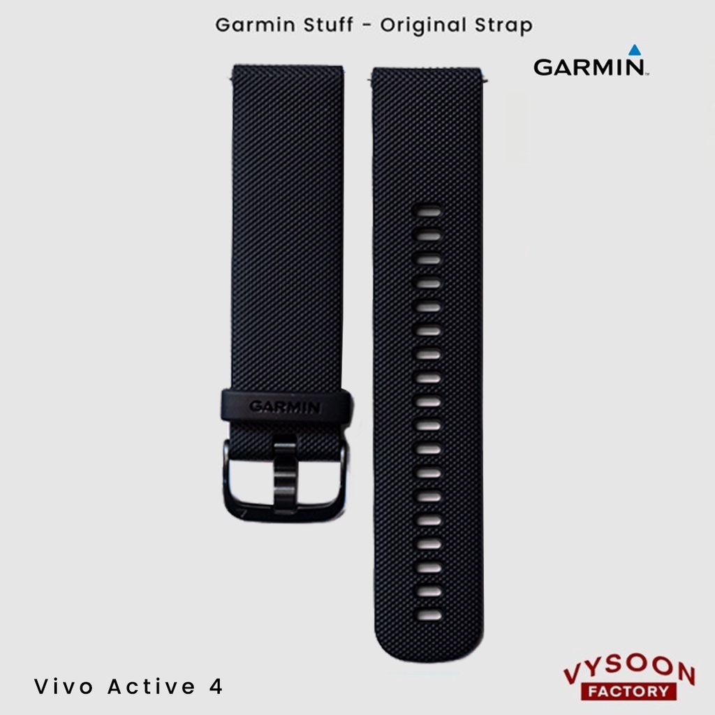 Strap Rubber Smartwatch Garmin Vivo Active 4 Original - Black