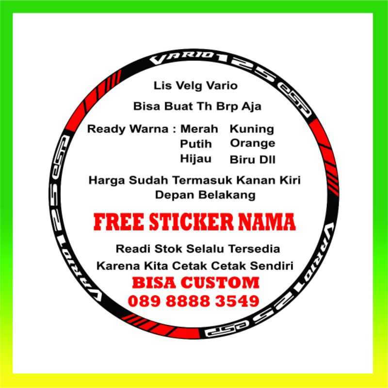 lis velg vario 125/honda vario