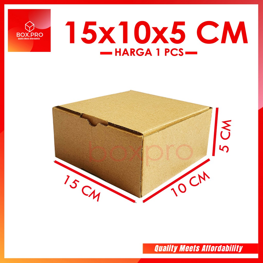 

Kardus Dus uk 15x10x5 cm (ECER) Die Cut Box Kotak Packing Aksesoris Baju Makanan Pizza Hijab Kue