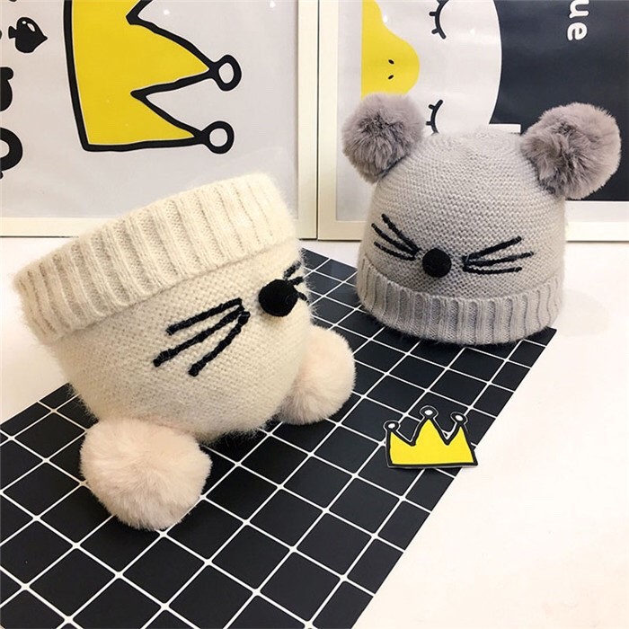 TOPI MOUSE POMPOM