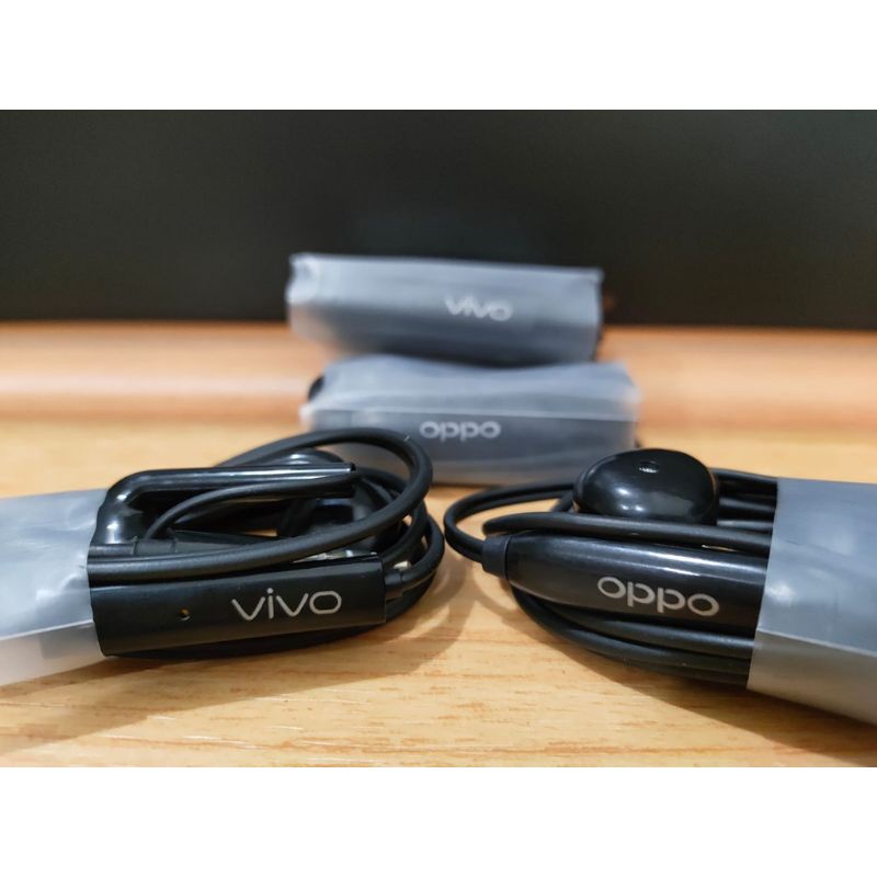 (BLACK EDITION) EARPHONE ORI BASS STEREO HEADSET VIVO/ HEADSET OPPO/ EARPHONE OPPO