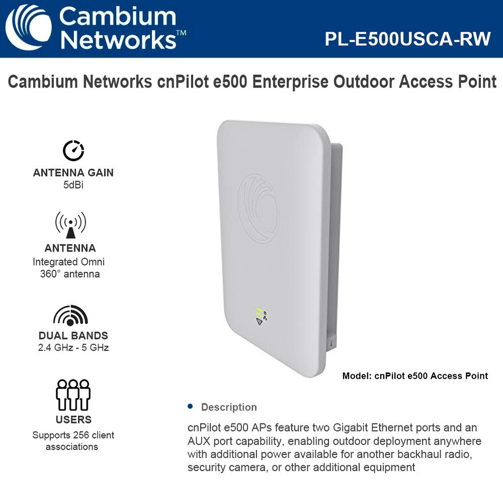 Cambium Networks cnPilot e500 Access Point