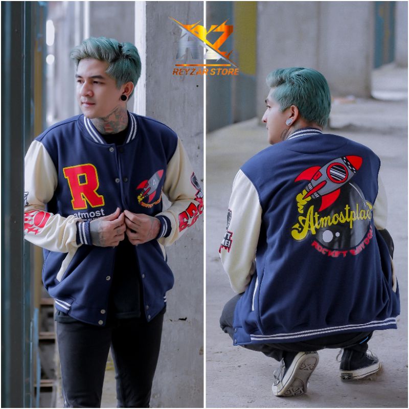 atmost Jaket Varsity -  Baseball Pria Wanita - Varsity Jacket Vintage Baseball Original