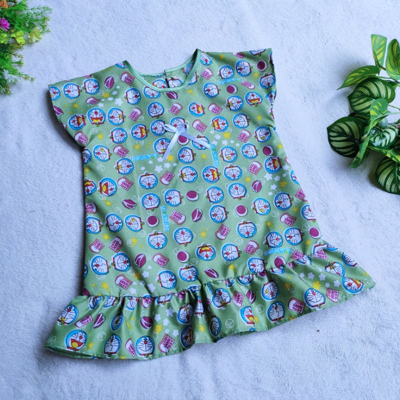 Dress Anak 1 2 3 4 Tahun karakter lucu kancing motif gemuk big size ( Dress karakter Sweet ) Fatonah  Shop