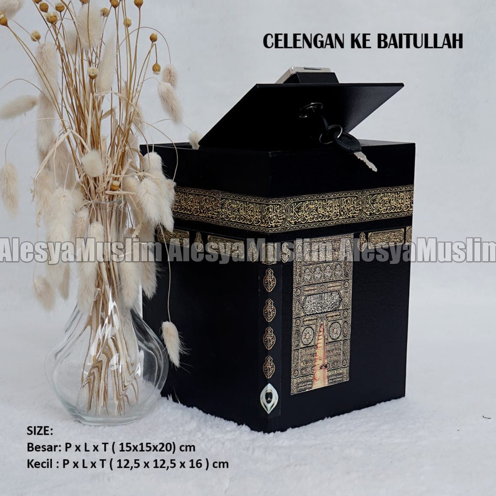 Tabungan Celengan Miniatur Kakbah Alesya Muslim Desaign Makkah/Harga Grosir/Best Seller