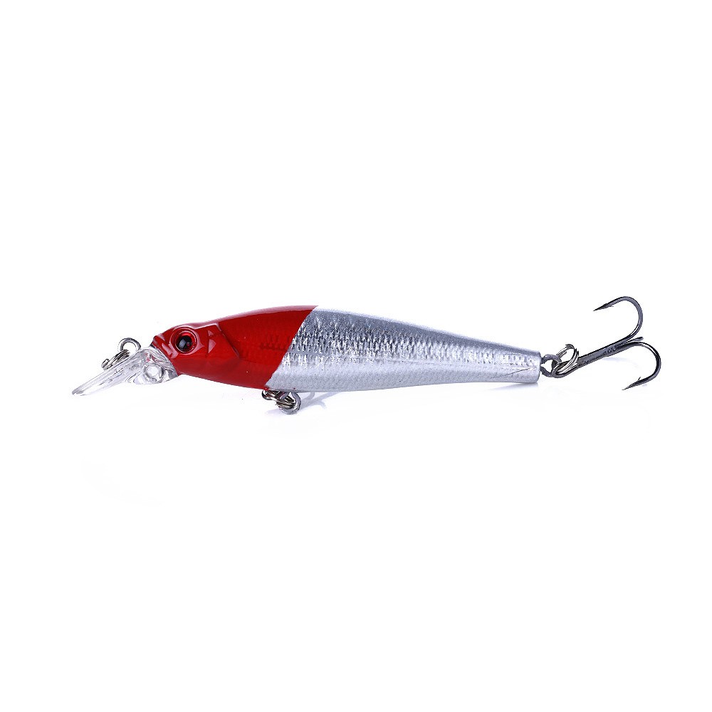 HENGJIA 5pcs 8cm/8.5g Minnow Umpan Pancing Freshwater Fishing Lure Tackle Ikan Memancing Bass Bait