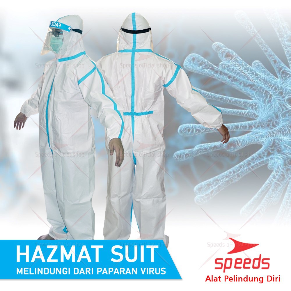 SPEEDS Baju APD / Baju Hazmat Cover Mask Bagi Tenaga Medis Untuk Corona