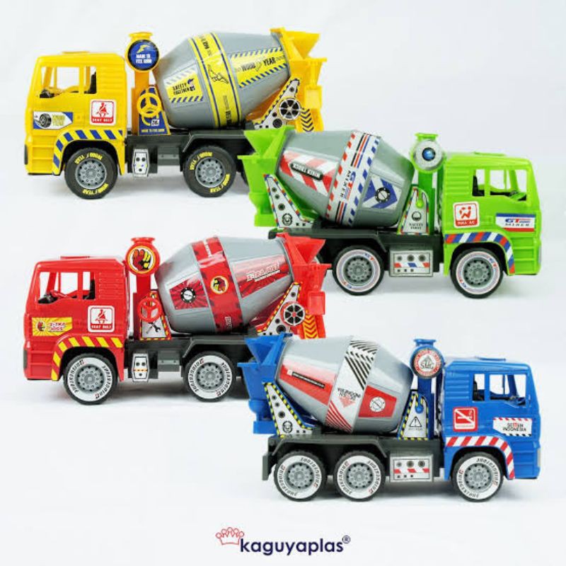 Mainan Truk Semen Besar - Mainan Truk Molen - Mainan Mobil Truk Konstruksi