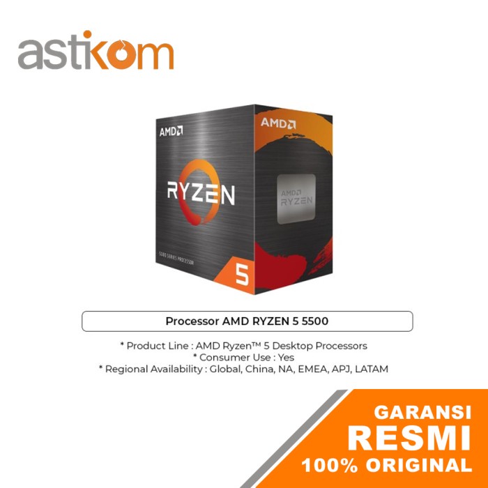 Processor AMD RYZEN 5 5500 6C 12T Up to 4.2GHz AM4