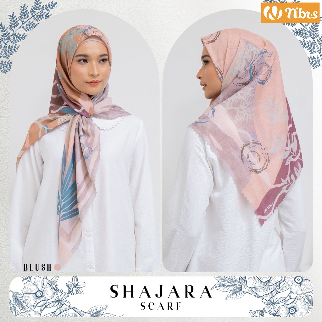 NIBRAS HIJAB SHAJARA SCARF HIJAB MODERN KEKINIAN BAHAN VOAL MOTIF PRINT by NIBRAS HIJAB