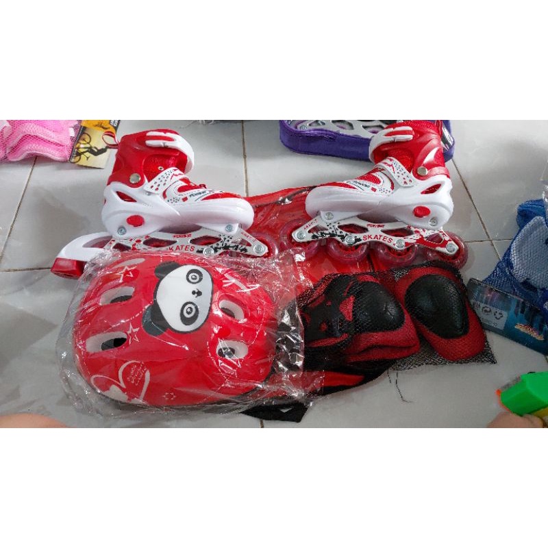 PROMO Sepatu Roda Anak Inline Skate bisa BAJAJ komplit with DEKKER // TERMURAH RODA TIGA